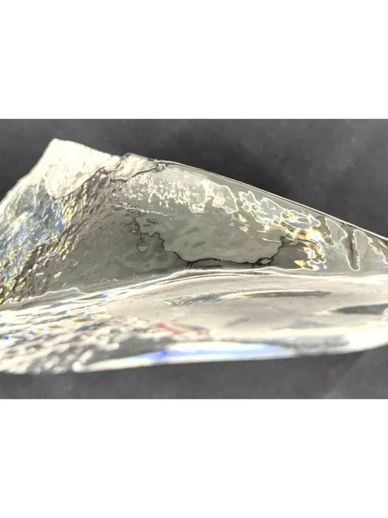 Art Glass Angel Fish Paperweight Clear Sweden Signed Numbered 4" Tall - Picture 6 of 8